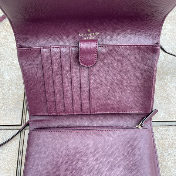 Kate Spade Laurel Way Winni Mini Deep Plum Leather - Picture 13 of 16